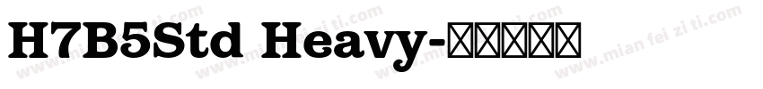 H7B5Std Heavy字体转换